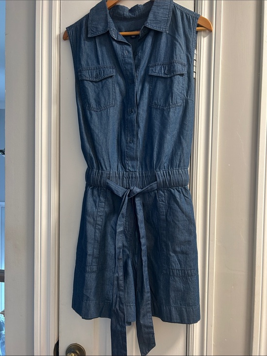 Isaac Mizrahi Pants - Isaac Mizrahi Denim Blue Sleeveless Jumpsuit Romper